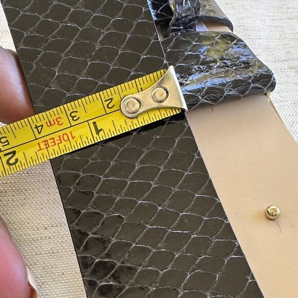 Banana Republic Black Leather Statement Belt L (NEW) - Picture 6 of 8